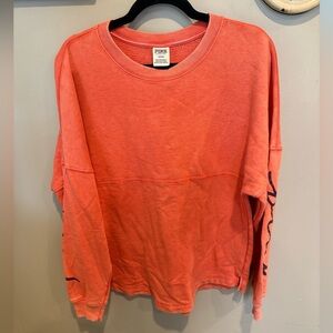 PINK Victoria's Secret Acid wash Coral Pullover